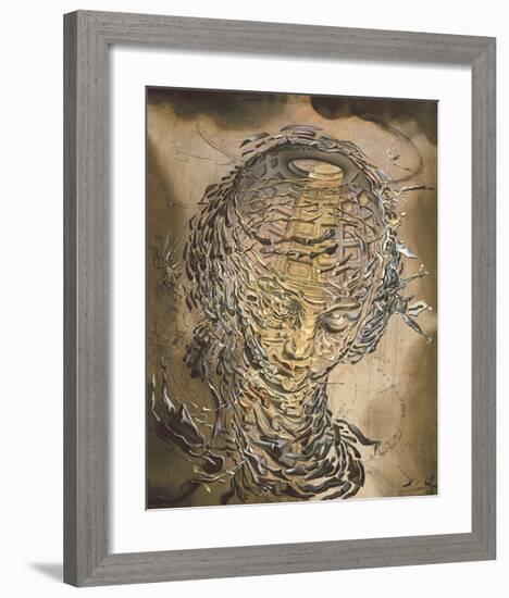 Exploding Raphaelesque Head-Salvador Dali-Framed Art Print