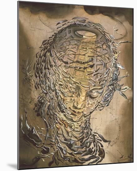 Exploding Raphaelesque Head-Salvador Dali-Mounted Art Print