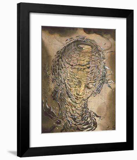 Exploding Raphaelesque Head-Salvador Dali-Framed Art Print