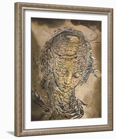 Exploding Raphaelesque Head-Salvador Dali-Framed Giclee Print