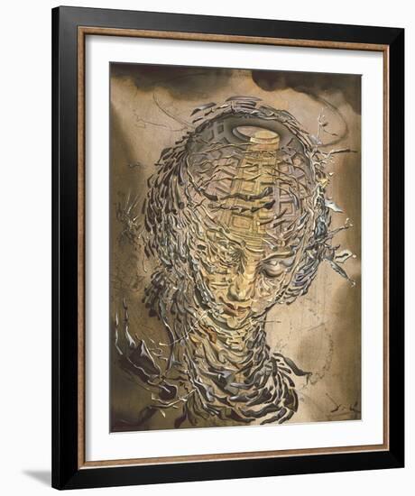 Exploding Raphaelesque Head-Salvador Dali-Framed Giclee Print