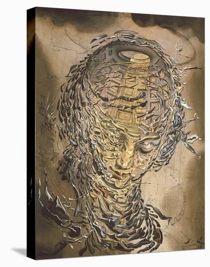 Exploding Raphaelesque Head-Salvador Dali-Framed Stretched Canvas