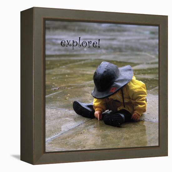 Explore: Child in the Rain-Nicole Katano-Framed Stretched Canvas