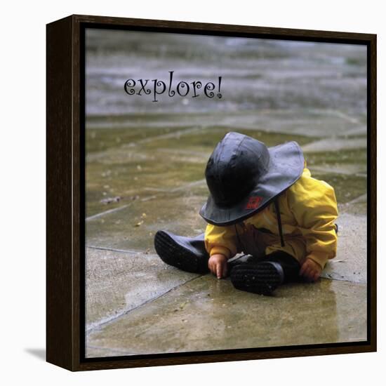 Explore: Child in the Rain-Nicole Katano-Framed Stretched Canvas