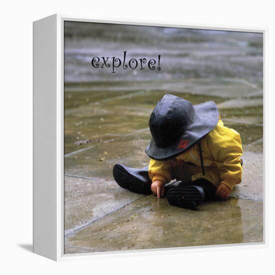 Explore: Child in the Rain-Nicole Katano-Framed Stretched Canvas