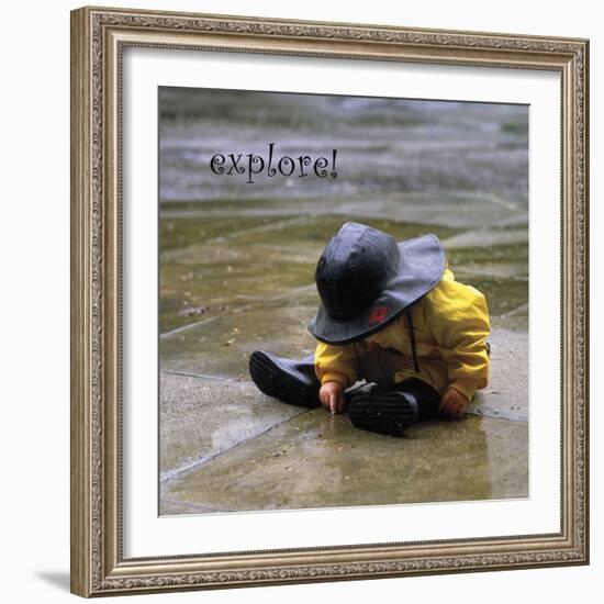 Explore: Child in the Rain-Nicole Katano-Framed Photo