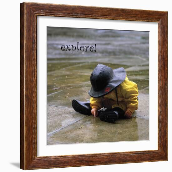 Explore: Child in the Rain-Nicole Katano-Framed Photo