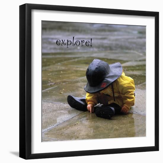 Explore: Child in the Rain-Nicole Katano-Framed Photo