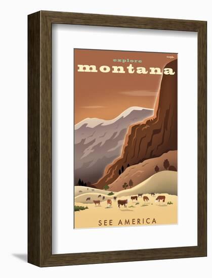 Explore Montana, See America-Michael Crampton-Framed Art Print