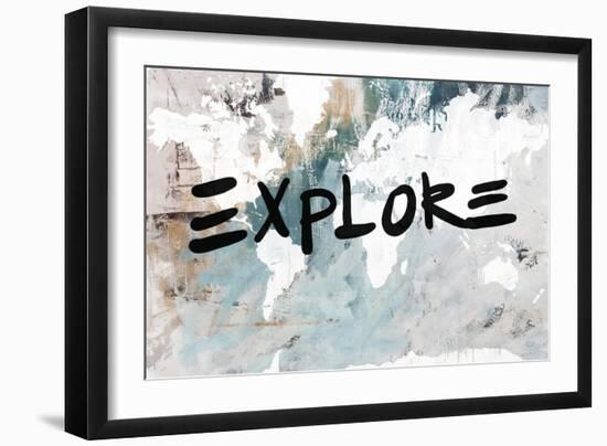 Explore Neutral World Map-Kent Youngstrom-Framed Art Print