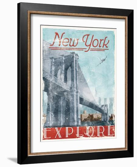 Explore New York-Jace Grey-Framed Art Print