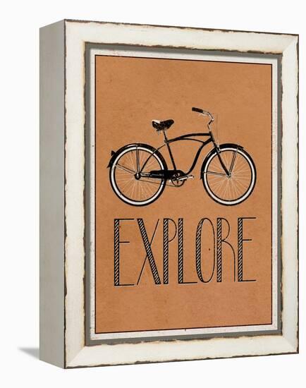 Explore Retro Bicycle Player Art Poster Print-null-Framed Stretched Canvas