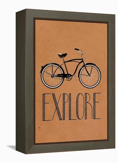 Explore Retro Bicycle-null-Framed Stretched Canvas