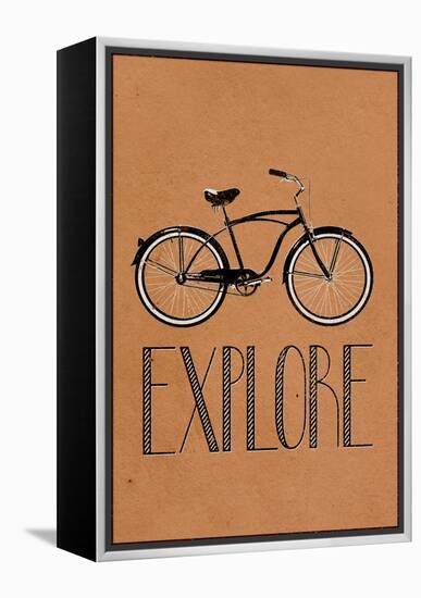 Explore Retro Bicycle-null-Framed Stretched Canvas