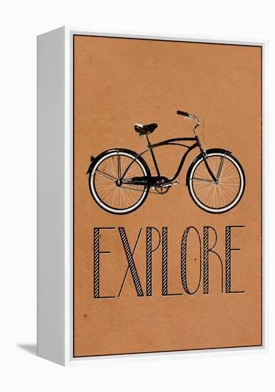 Explore Retro Bicycle-null-Framed Stretched Canvas