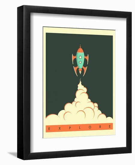 Explore-Jazzberry Blue-Framed Art Print