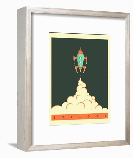 Explore-Jazzberry Blue-Framed Art Print