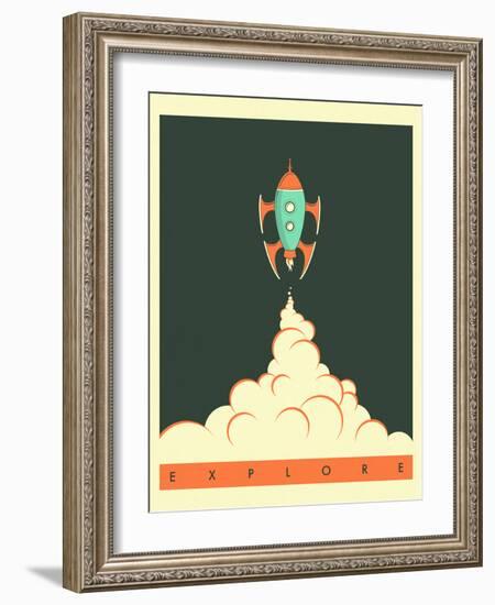 Explore-Jazzberry Blue-Framed Premium Giclee Print