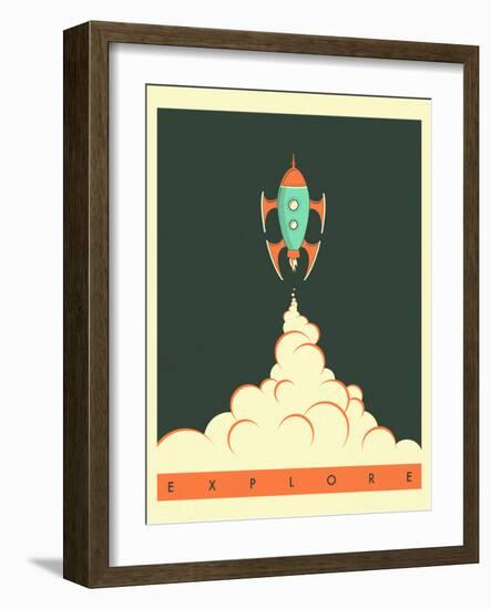 Explore-Jazzberry Blue-Framed Premium Giclee Print