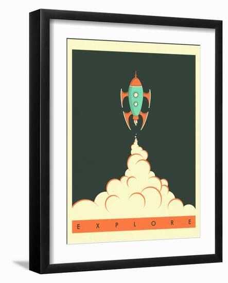 Explore-Jazzberry Blue-Framed Premium Giclee Print