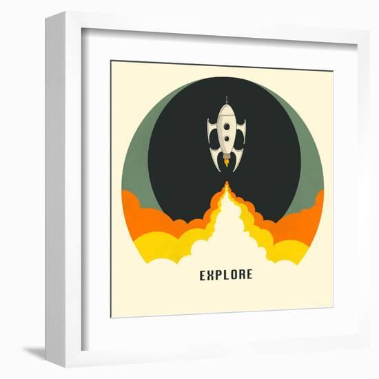 Explore-Jazzberry Blue-Framed Art Print