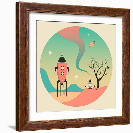 Explore-Jazzberry Blue-Framed Art Print