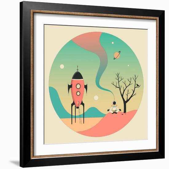 Explore-Jazzberry Blue-Framed Art Print