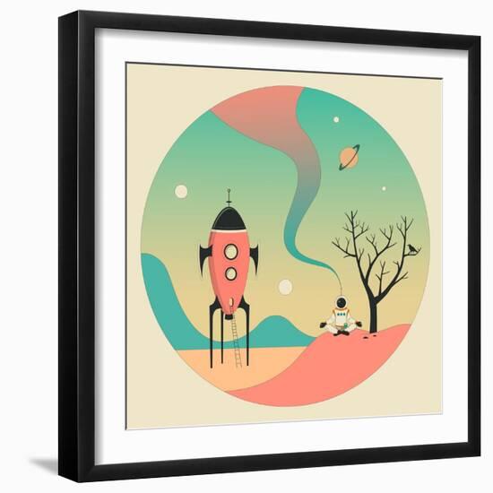 Explore-Jazzberry Blue-Framed Art Print