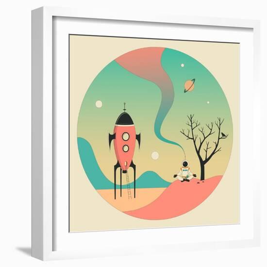 Explore-Jazzberry Blue-Framed Art Print