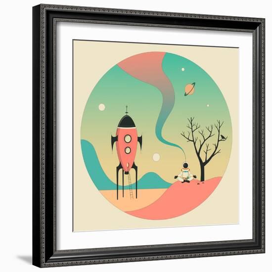 Explore-Jazzberry Blue-Framed Art Print