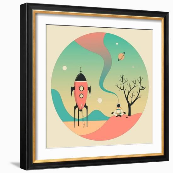 Explore-Jazzberry Blue-Framed Art Print