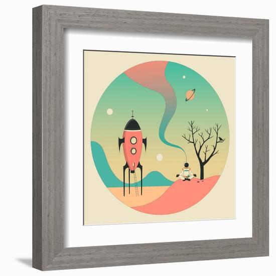 Explore-Jazzberry Blue-Framed Art Print