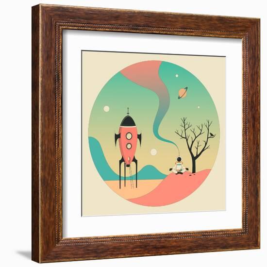 Explore-Jazzberry Blue-Framed Art Print