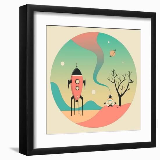 Explore-Jazzberry Blue-Framed Art Print