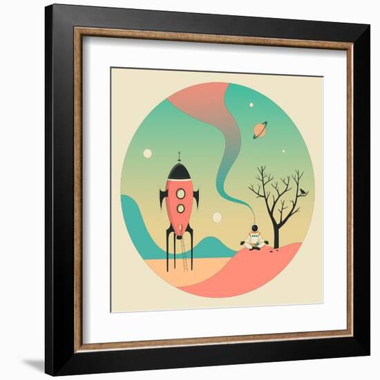 Explore-Jazzberry Blue-Framed Art Print