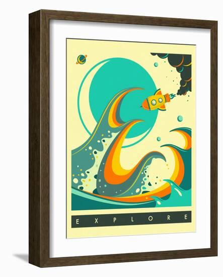 Explore-Jazzberry Blue-Framed Art Print