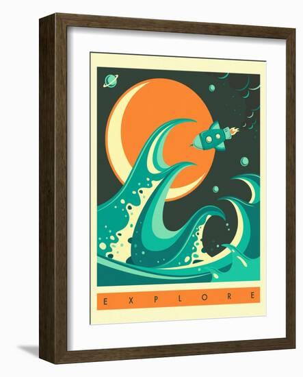 Explore-Jazzberry Blue-Framed Art Print