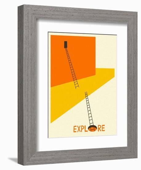 Explore-Jazzberry Blue-Framed Premium Giclee Print