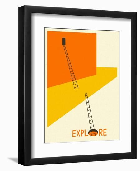 Explore-Jazzberry Blue-Framed Premium Giclee Print