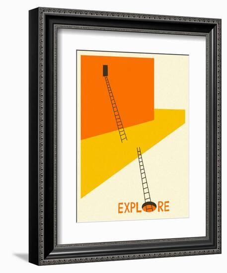 Explore-Jazzberry Blue-Framed Premium Giclee Print