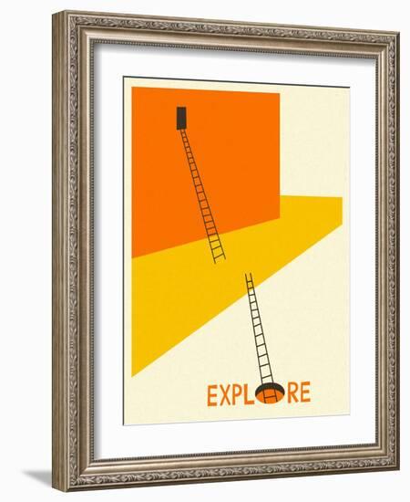 Explore-Jazzberry Blue-Framed Art Print