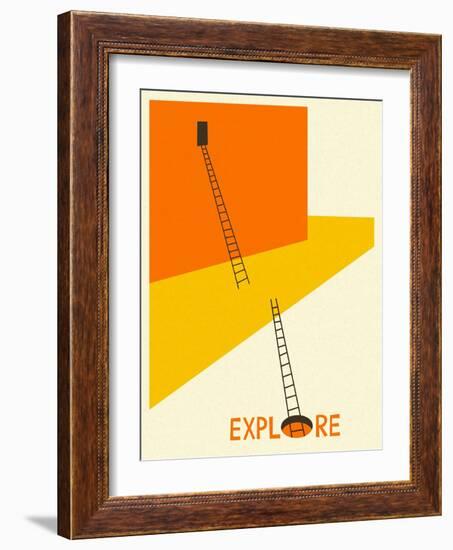 Explore-Jazzberry Blue-Framed Art Print