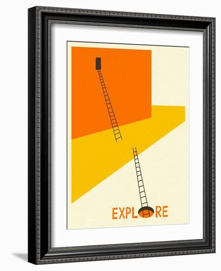 Explore-Jazzberry Blue-Framed Art Print