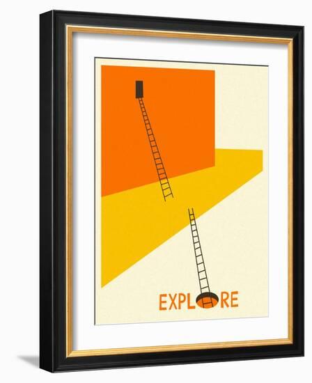 Explore-Jazzberry Blue-Framed Art Print