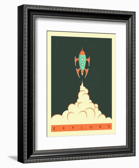 Explore-Jazzberry Blue-Framed Premium Giclee Print