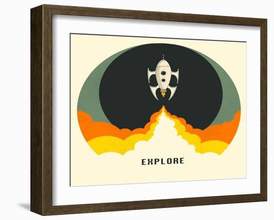 Explore-Blue Jazzberry-Framed Art Print