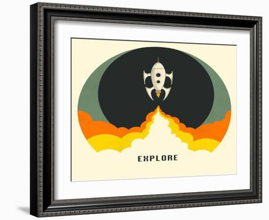 Explore-Blue Jazzberry-Framed Art Print