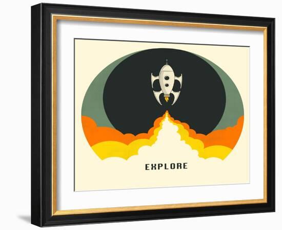 Explore-Blue Jazzberry-Framed Art Print