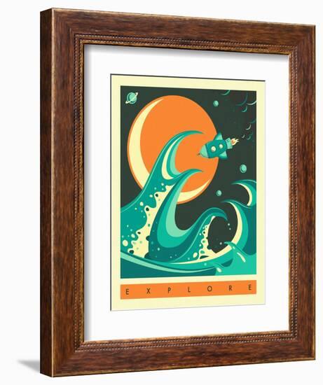 Explore-Jazzberry Blue-Framed Premium Giclee Print