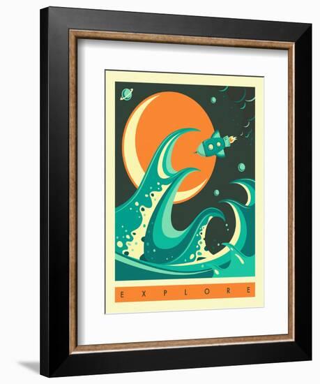 Explore-Jazzberry Blue-Framed Premium Giclee Print